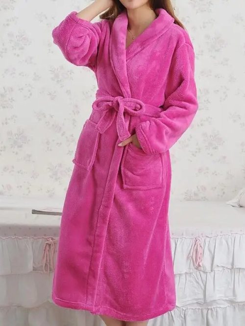 Robe de chambre femme très chaude laine